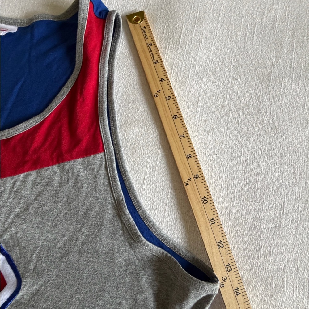 Atlanta Braves Shirt Mens XL Red Gray Blue MLB Baseball Tank Mitchell & Ness - Picture 7 of 10